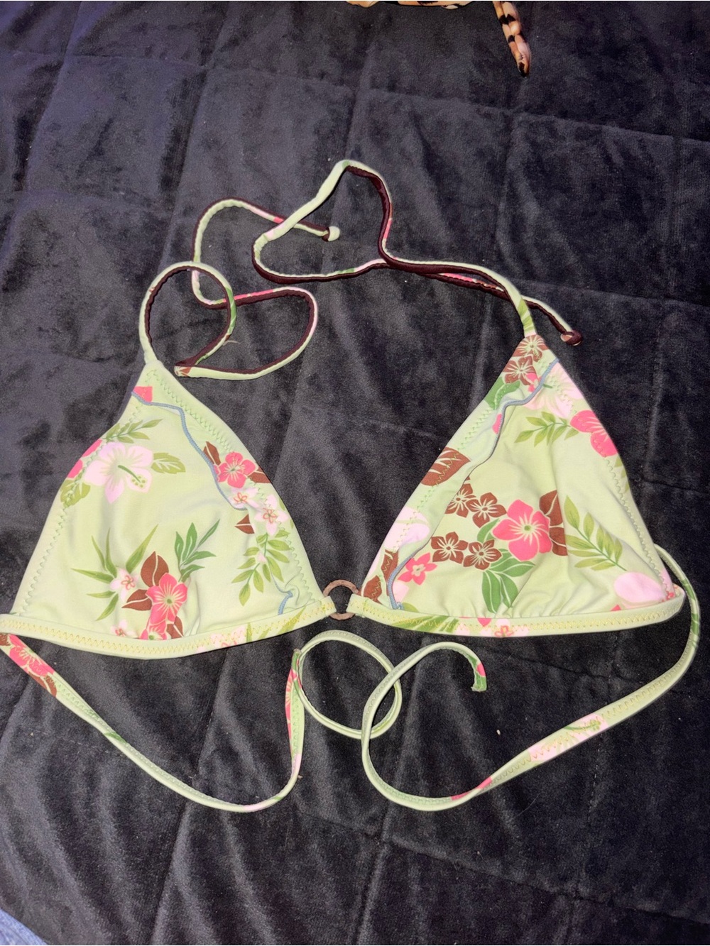 Floral bikini top